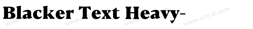 Blacker Text Heavy字体转换